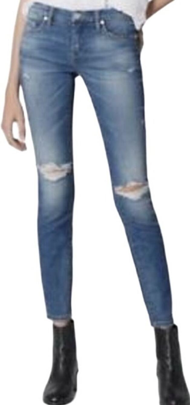 Blank NYC The Reade Classic Straight Crop Medium Wash NWT 25"